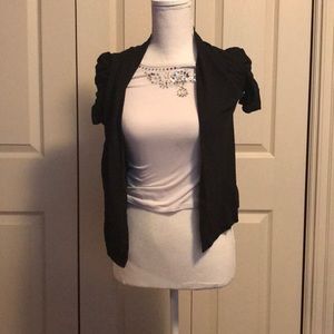 Amy Byer black and white sequins shirt